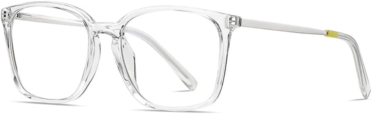 RESVIO Metal okuma gözlüğü Kadınlar ve Erkekler için Rahat yaylı menteşeler Okuyucular Şeffaf