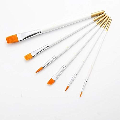 CZDYUF 6 adet / takım Ahşap Saplı Suluboya boya kalemi boya Fırçaları Malzemeleri Çizim Sanat Beyaz Boyama Sanat