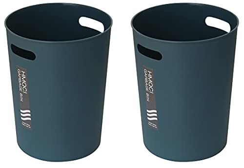HMQCI Küçük çöp tenekesi Yuvarlak Plastik Çöp Kovası, çöp konteyneri Kutusu, (Siyah, 1.5 Galon (2 Paket ), 7.7 x