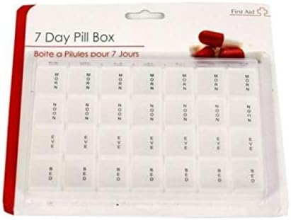 7 Gün Hap Tablet Kutusu Organizatör İlaç Dağıtıcı Hafta İçin Günlük Hatırlatma