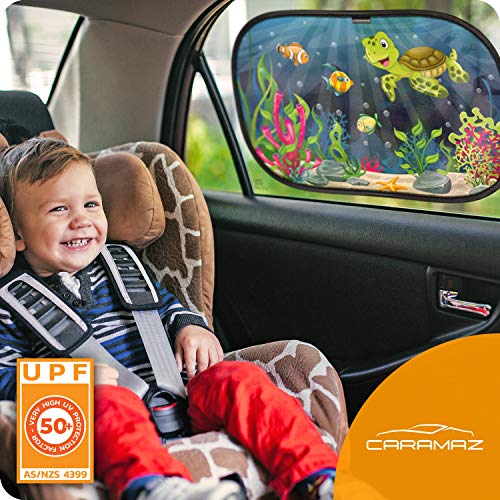 Sertifikalı UV Korumalı Bebek için CARAMAZ Araba Pencere Gölgeliği 2'li Paket-20 x 12 OPTİDARK