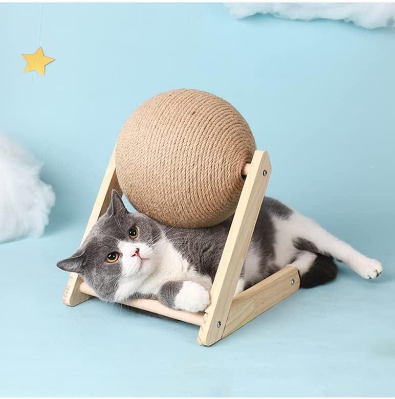 OUHOE Depresyon Kedi Topu Oyuncak, küçük Kedi Scratcher Sisal Topu Kapalı Kedi Scratcher İnteraktif Eğitim Egzersiz