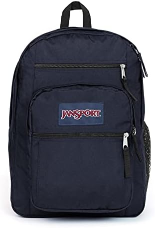 JANSPORT Big Student, Büyük Sırt çantası, 34 l, 43 x 33 x 25 cm, 15 inç dizüstü bilgisayar bölmesi, Donanma, Tek
