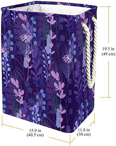 Unicey İnanılmaz Wisteria Çiçekler Desen Katlanabilir çamaşır sepeti Kolları ile çamaşır sepeti Büyük Depolama Sepeti