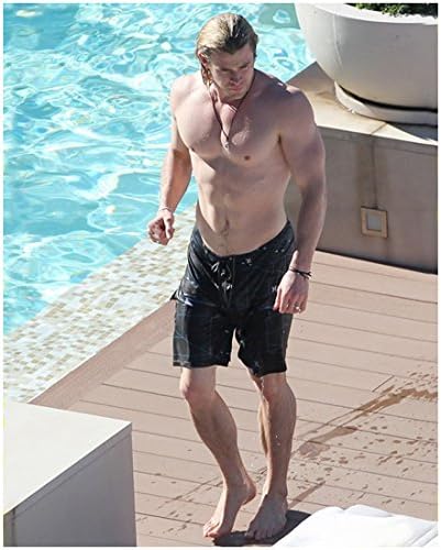 Chris Hemsworth samimi Gömlek Yok Havuzda Tüm ıslak Yüzme 8 x 10 fotoğraf