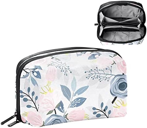 Kozmetik Çantası, Sevimli Ferah Makyaj Çantaları Seyahat Çiçek Tropikal Yapraklar Üçgenler ile makyaj çantası Aksesuarları