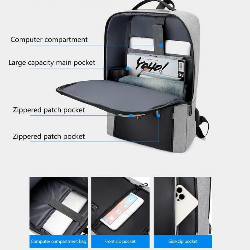CZDYUF Su Geçirmez iş sırt çantası Erkekler USB Sırt Çantaları Laptop Sırt Çantası Büyük Kapasiteli Sırt Çantaları