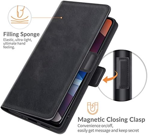 HualuBro Xiaomi 13 Lite Kılıf Cüzdan, Premium PU Deri Manyetik Tam Vücut Darbeye Dayanıklı Standı Folio Flip Case