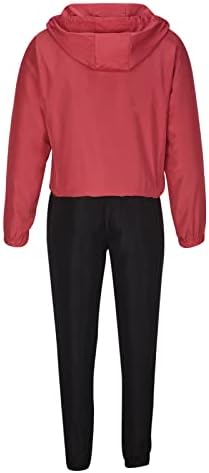 Erkekler Spor Rahat Hoodies Ceket ve Sweatpant 2 ADET Set Moda Renk Eşleştirme Yaka Kapüşonlu Sweatshirt Pantolon