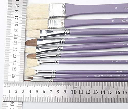 SXDS 10 Adet Destek Boya Fırçası Seti Naylon Akrilik Boyalar Dijital Fırça Sanatçı Yağlı Boya Fırçası Sıra Kalem