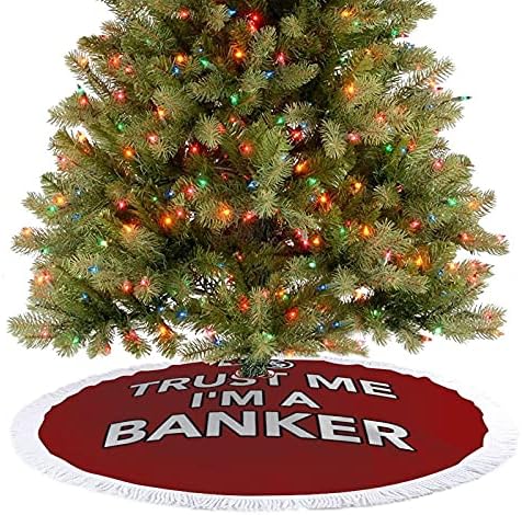 Güven Bana ben Bir Bankacı Noel Ağacı Mat Etek Ağacı Taban Kapağı Püsküller ile Tatil Partisi için noel dekorasyonları