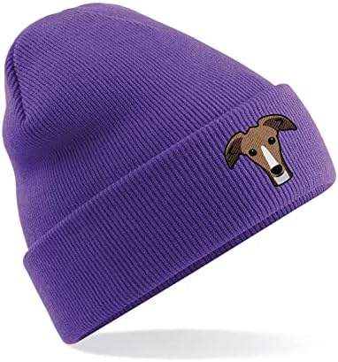 Tazı Bere Örgü Şapka-Kadınlar için Köpek Severler Hediyeler-Kadınlar için Kışlık Şapkalar İşlemeli