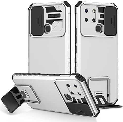 Telefon Kılıfı Kapak Silikon Kickstand Kılıf Uyumlu Infinix Smart 6 ile Uyumlu, [3 Stand Yolu] Dikey ve Yatay Stand