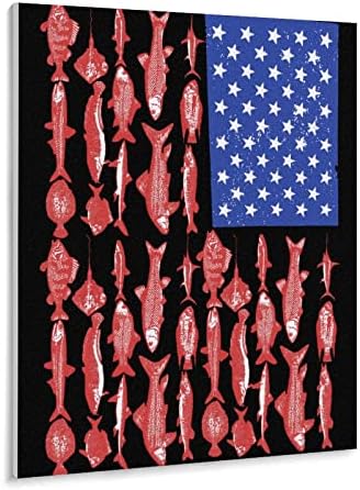 Amerikan Bayrağı Balıkçılık Boya by Numbers Kitleri Tuval DIY Akrilik Yağlıboya ev duvar dekoru 12x16 İnç