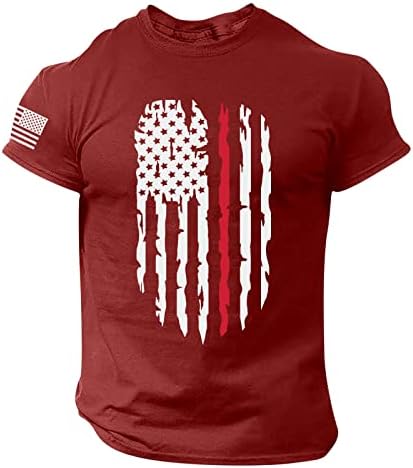 MIASHUI Erkek T Shirt Pamuk Erkek Yaz Bağımsızlık Günü Moda Rahat Baskılı kısa kollu t Shirt Erkek T Shirt Rahat