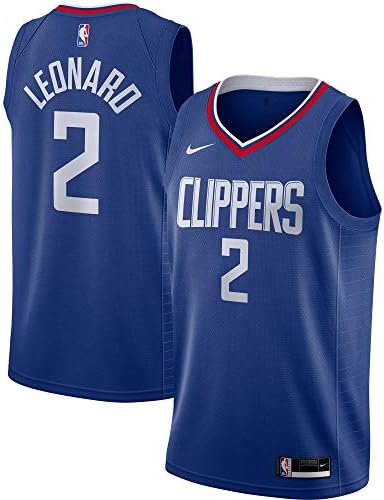 Nike Kawhi Leonard Los Angeles Clippers NBA Erkek Gençlik 8-20 Mavi Simge Sürümü Swingman Forması