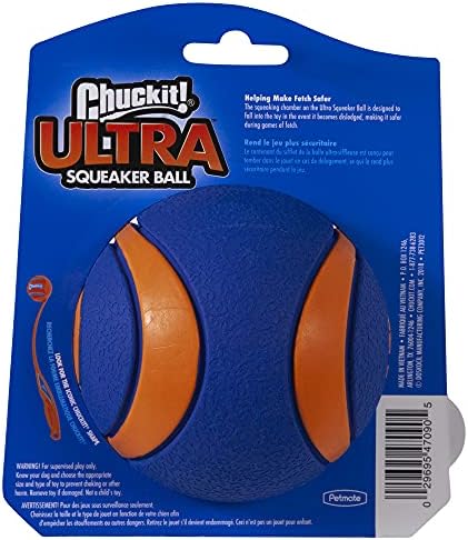 Gülümse! Ultra Squeaker Köpek Topu, Oyuncak Getir, Ekstra Büyük, 1 Paket