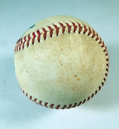 2022 New York Mets Marlins Oyunu Kullanılmış Beyzbol Edward Cabrera Jeff McNeil Faul Oyunu Kullanılmış Beyzbol Topları