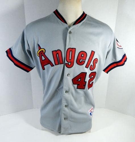 1989 California Angels Mike Erb 42 Oyunu Yayınlandı Gri Forma All Star Oyunu Rem 64-Oyun Kullanılmış MLB Formaları