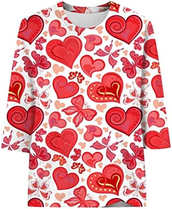 Sevgililer Günü Gömlek Kadın Grafik Kazaklar Aşk Kalp Mektubu Baskı Kazak Sevgililer Üstleri Giysi