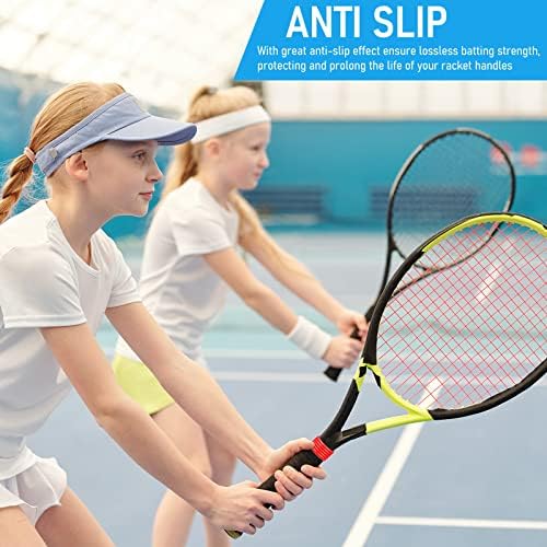 Leıtee 20 Adet Tenis Raketi silikon halka Tenis Raketi Kavrama Bantları Kauçuk Halka Kaymaz Tenis Emici Kapak Overgrip'i